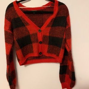 Plaid Cropped sweater